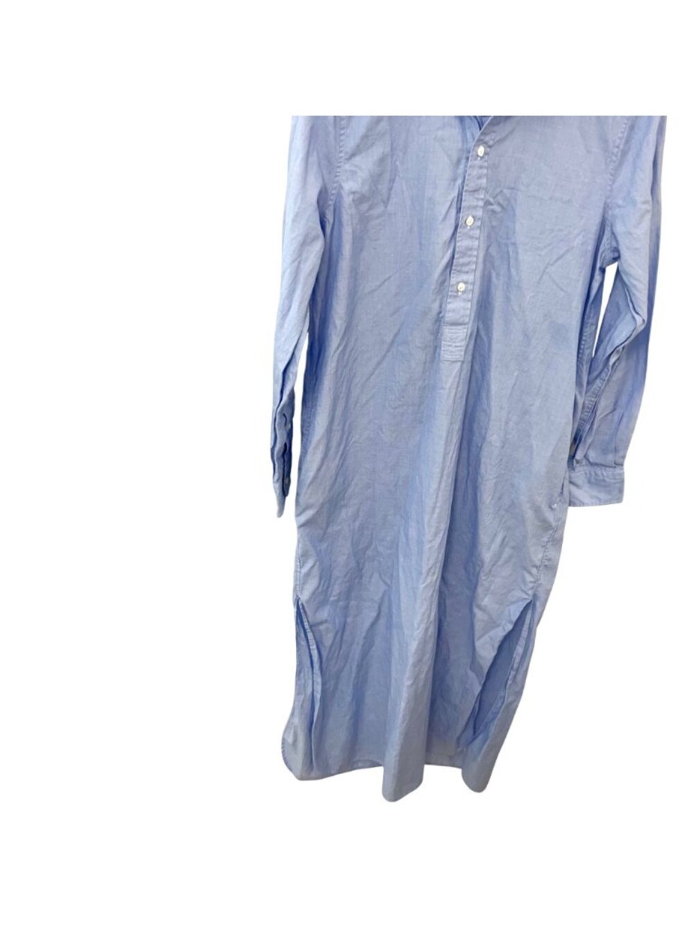 Polo Ralph Lauren Blue Long Sleeve Cotton Shirt Dress Size 4 - Picture 3 of 6